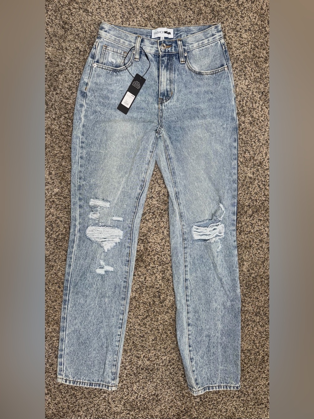 NWT BlueFashion Nova Only One Non-Stretch Denim Straight Leg Jeans — Size 3